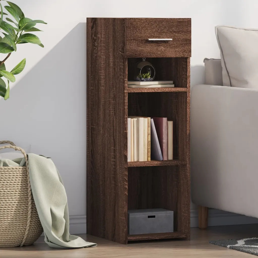 Credenza | Madia | Buffet da pranzo | Armadio da pranzo Rovere Marrone 30x42,5x93 cm in Legno Multistrato