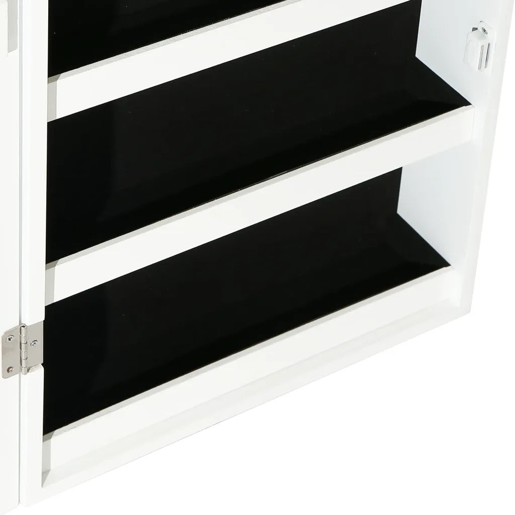 Armadio Portagioie a Specchio con Luci LED a Parete Bianco CFW1964222