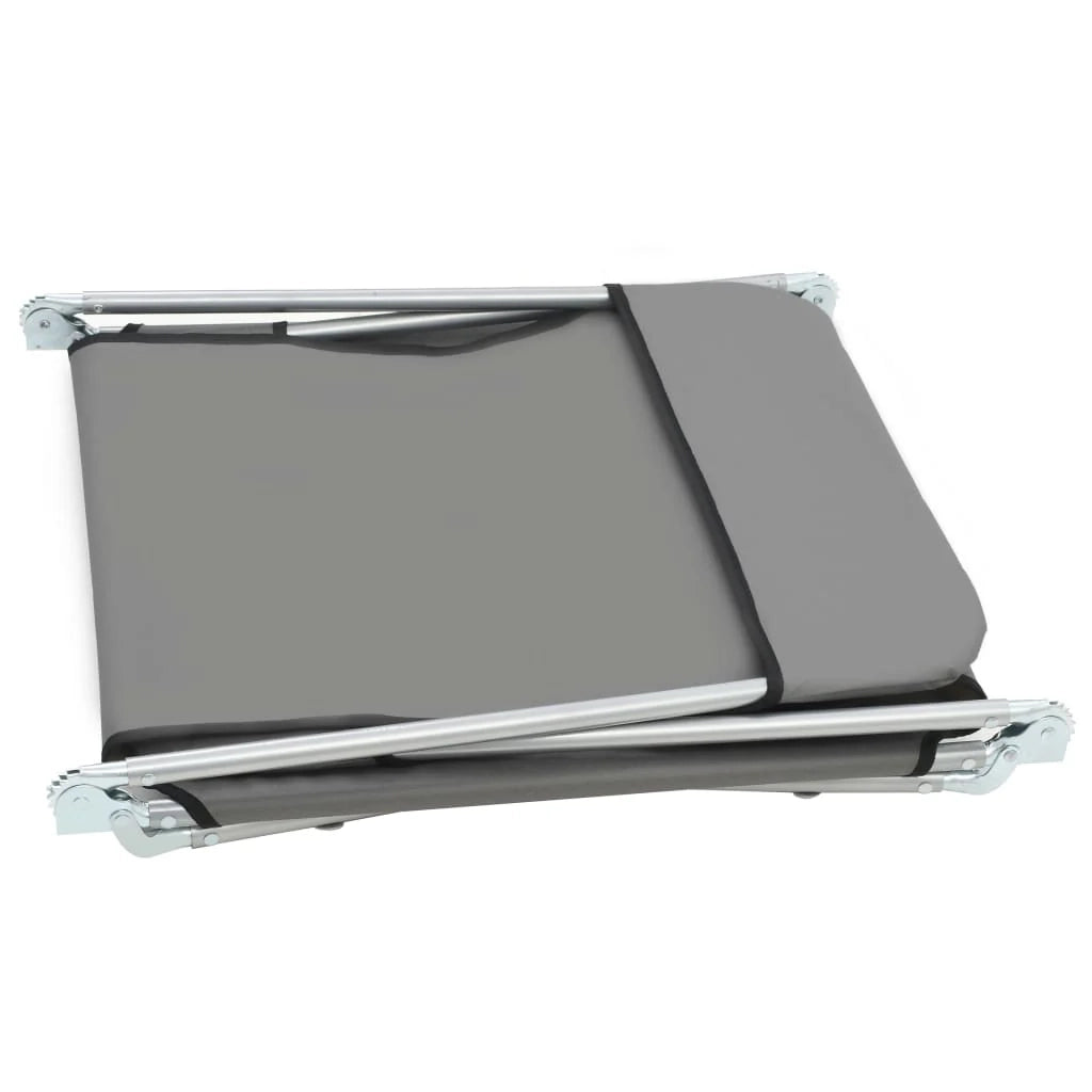 Lettini prendisole pieghevoli 182 cm 2 pezzi acciaio e tessuto grigio 02_0011934