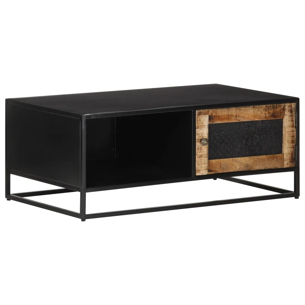Tavolino da salotto | Tavolino da caff¨¨ | Tavolino da Soggiorno 90x50x35 cm in Legno di Mango Grezzo