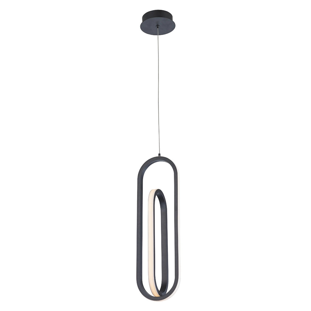 Lampada a sospensione LED nera Demark 28W Quintiesse