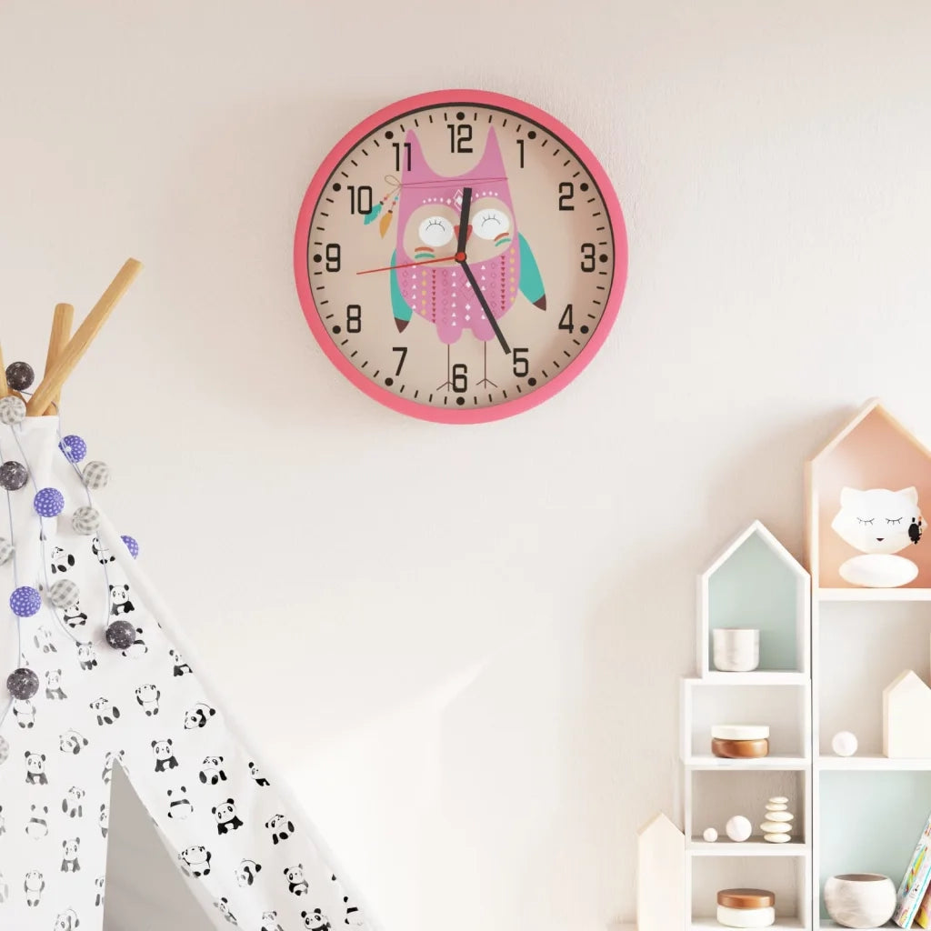 Orologio da Parete Rosa ?25,5 cm Polistirene e Vetro CFW2549269