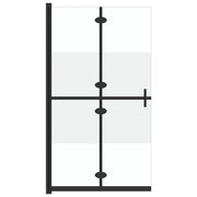 Parete doccia pieghevole divisorio per vasca da bagno accessorio per il bagno box doccia arredamento per la casa vetro ESG 100x190 cm semi-satinato 02_0002168