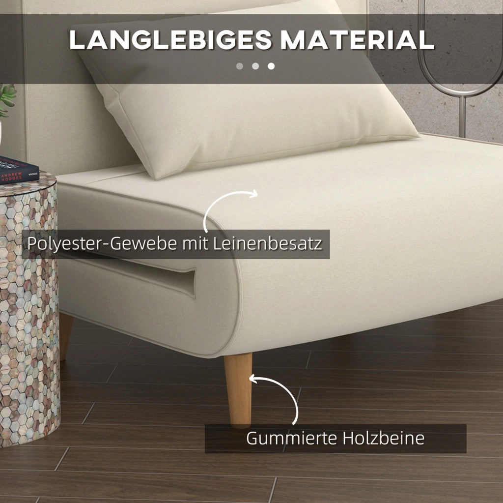 Divano letto singolo nordico con schienale regolabile