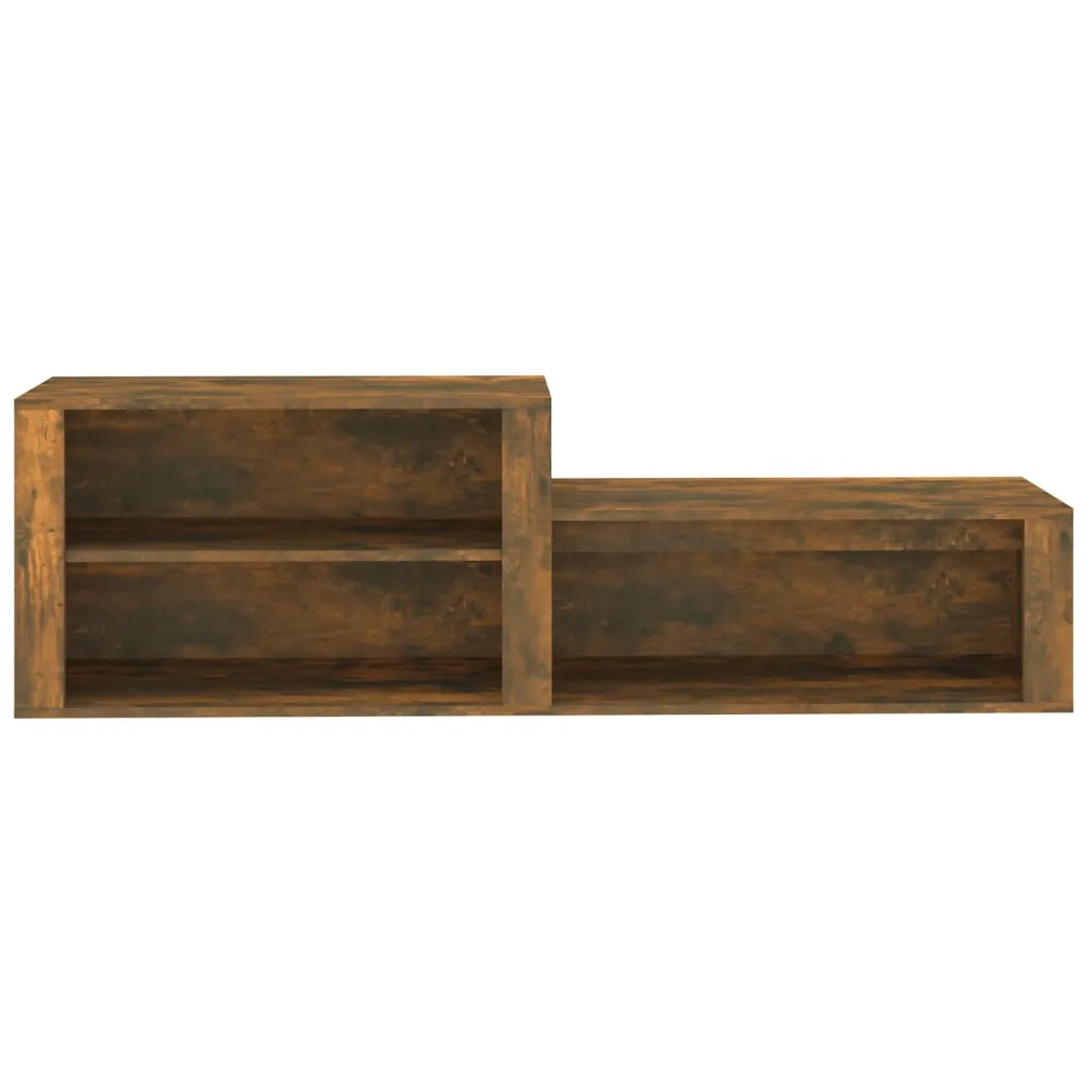 Scarpiera-Scaffale per scarpe Rovere Fumo 150x35x45 cm in Legno Multistrato