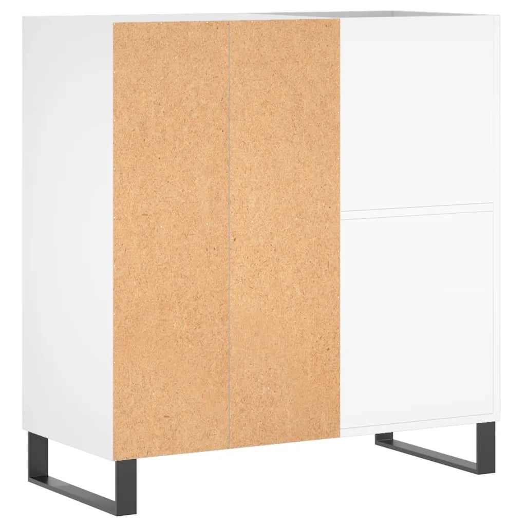 Mobile Porta Dischi Bianco 84,5x38x89 cm in Legno Multistrato 831780
