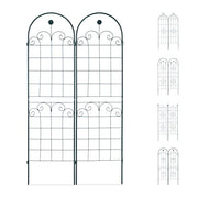 Recinzione a traliccio per piante rampicanti arco da giardino ferro set da 2 verde 13_0002896_2