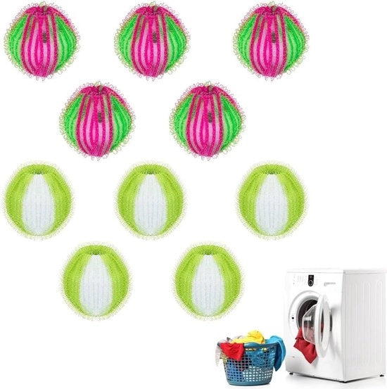 Lime per Wasmachine e Droger - 10 Pezzi - Rimuove Peli e Vellutini - Abbigliamento senza Peli - Sostenibile e Efficace