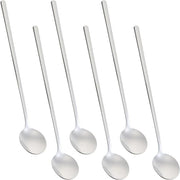 Set di cucchiai in acciaio inossidabile miniatura, cucchiaio da tè con manico lungo, cucchiaio da caffè, resistente alla lavastoviglie