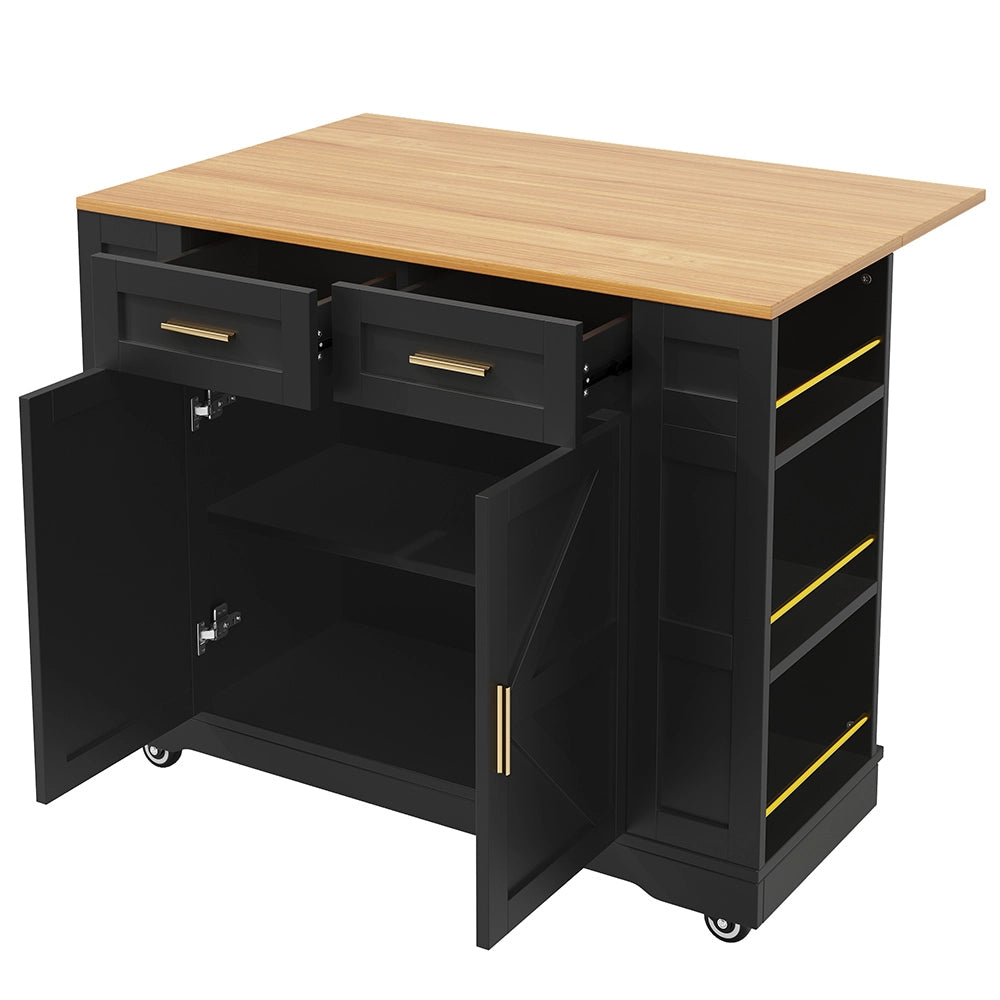 Isola cucina - Xylo - tavolo estensibile venatura legno nero