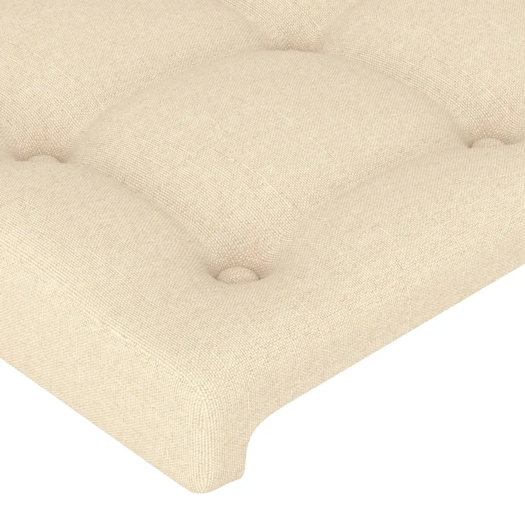 Testiera ad Orecchio-Testata con Orecchie Crema 203x23x78/88 cm in Tessuto 509725