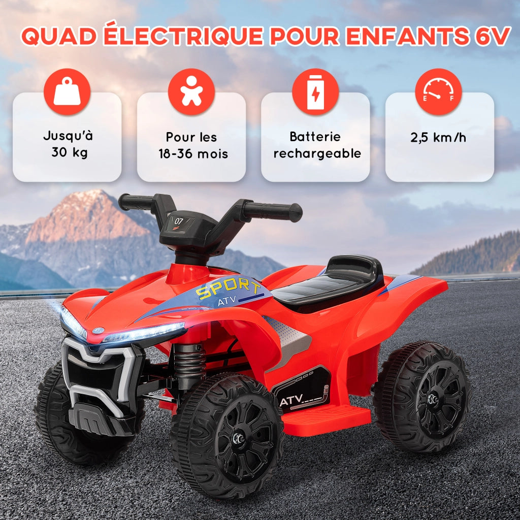 Auto Elettrica Bambini 6V ¨C zephmum ¨C Rosso 71x40.5x45 cm