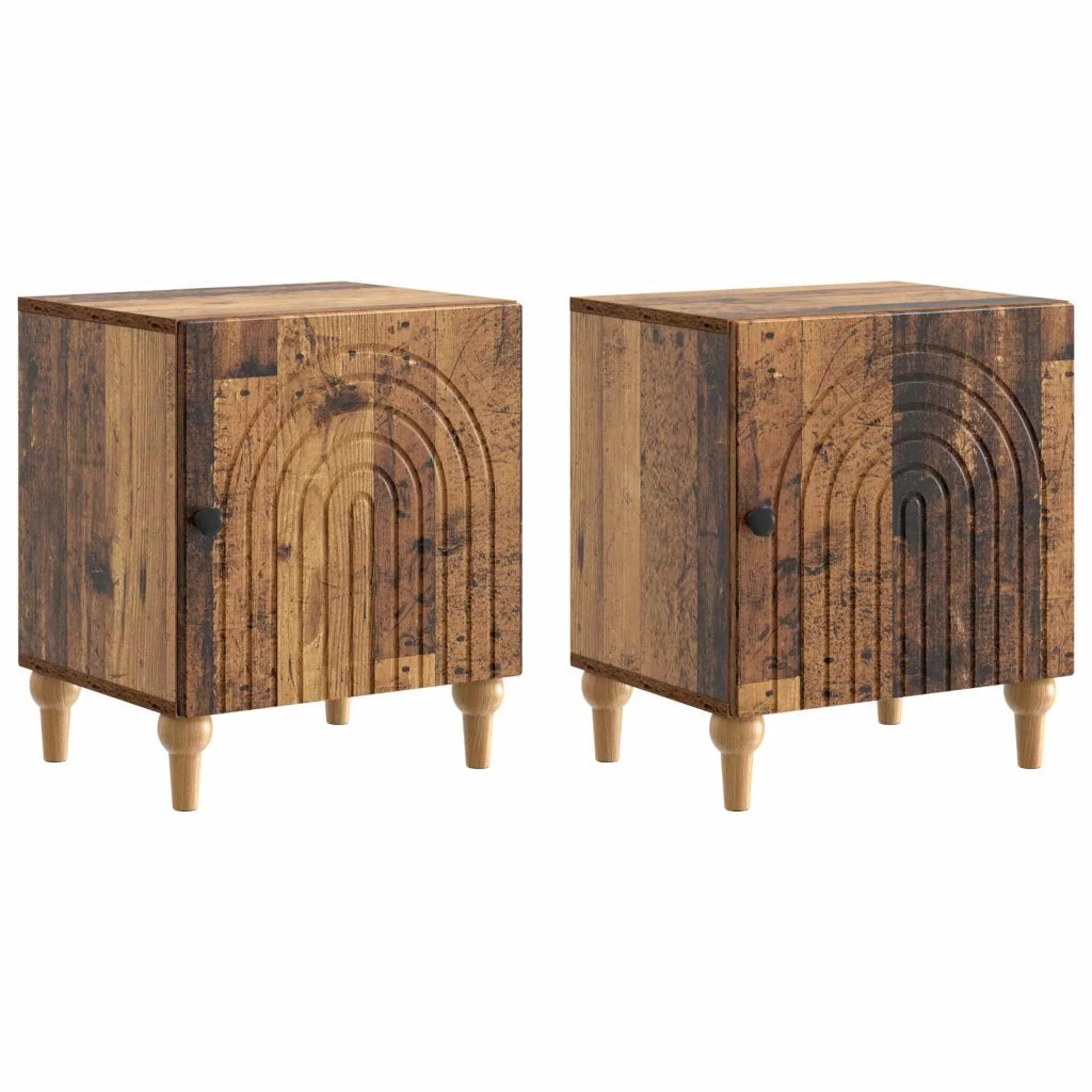 Armadio da Notte 2 pcs Legno antico 43 x 34,5 x 50 cm 894122