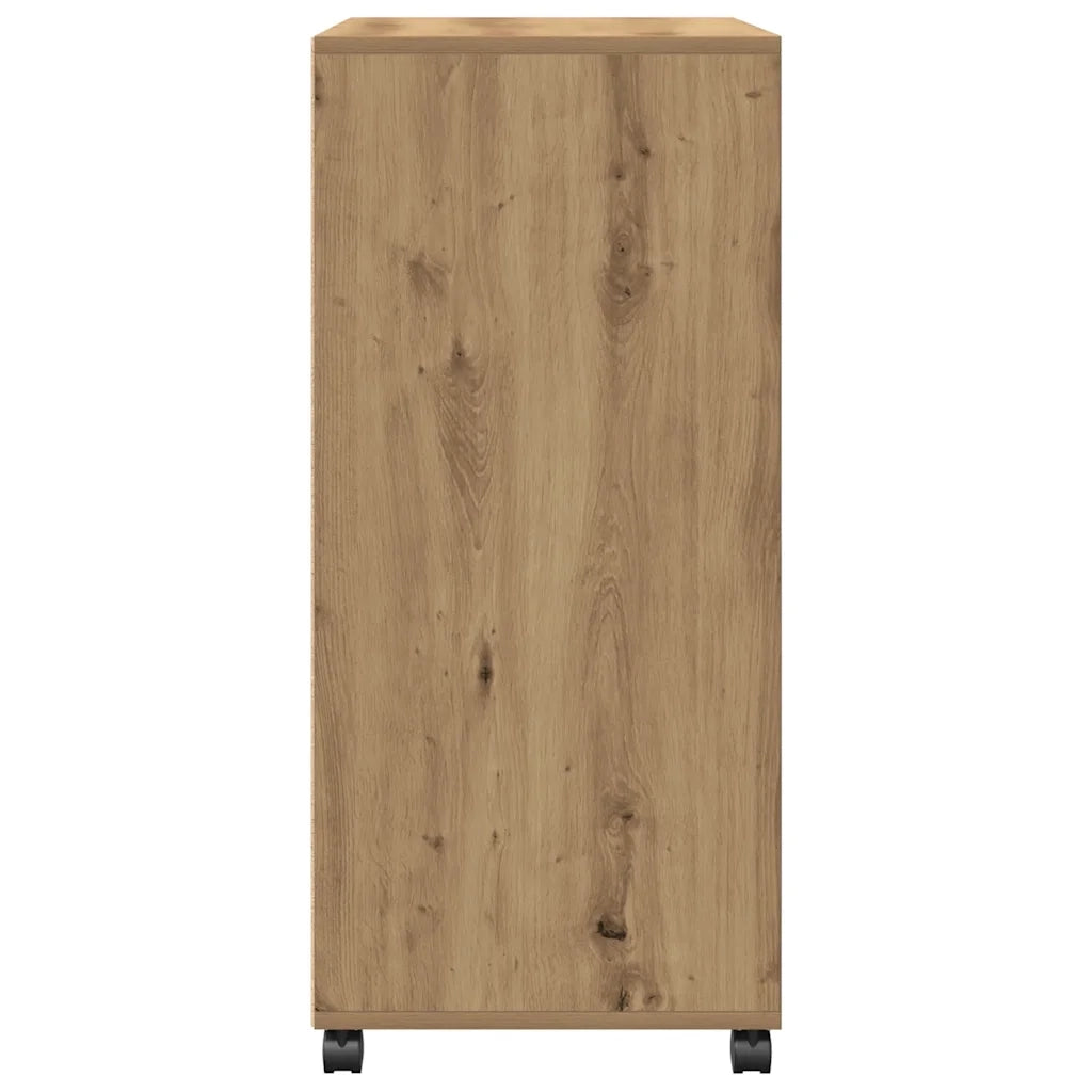 Armadietto con Ruote Rovere Artigianale 55x40x91 cm Truciolato CFW9502213