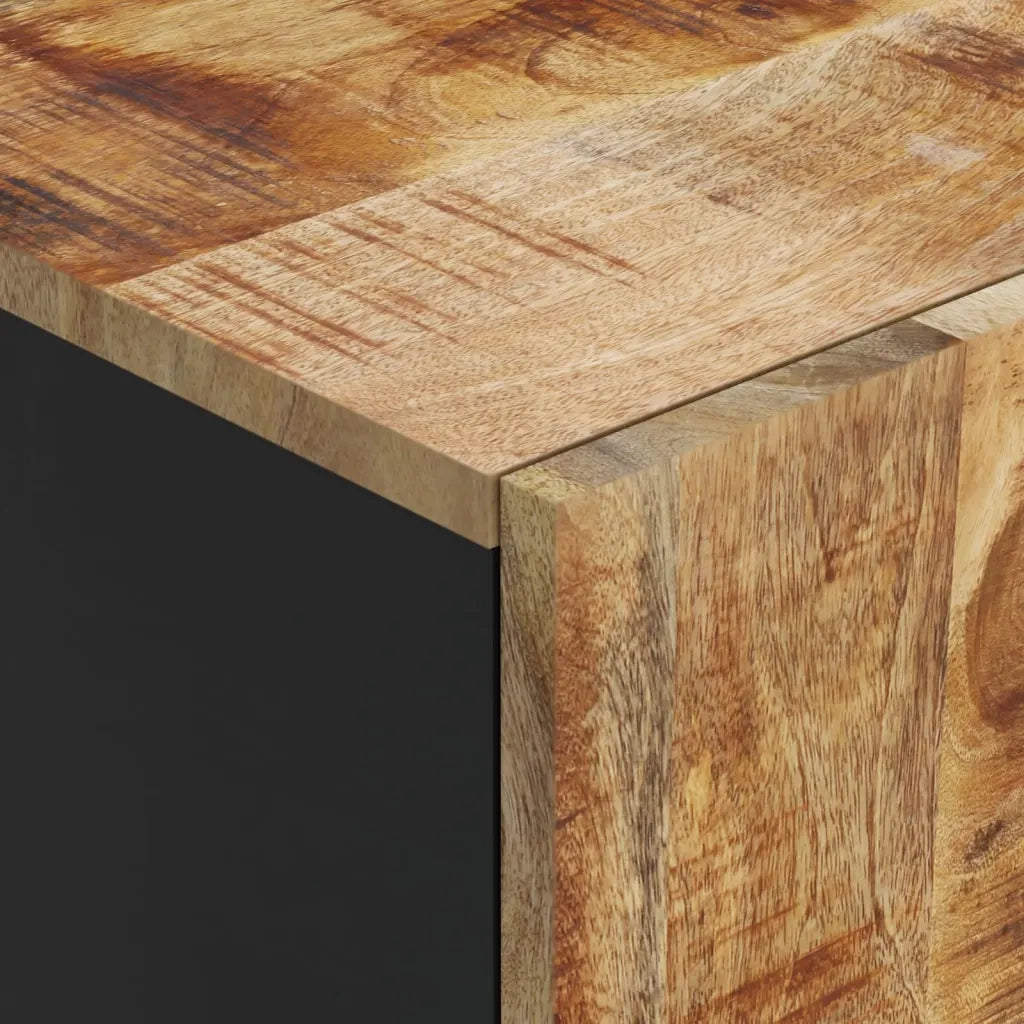 Credenza con Cassetto 60x33x100 cm Legno Massello Mango e Ferro 352933