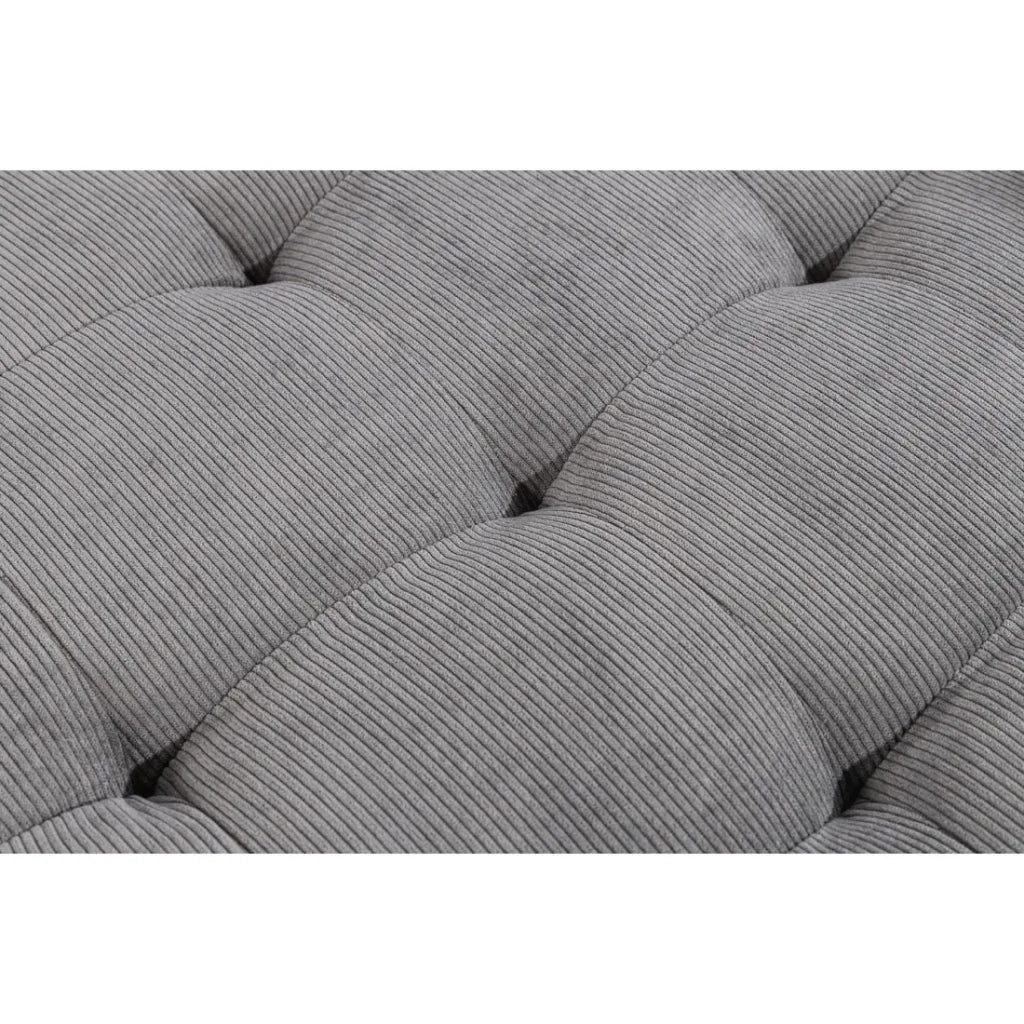 Divano ad angolo CITY grigio chiaro reversibile – Divano contemporaneo in tessuto a costine