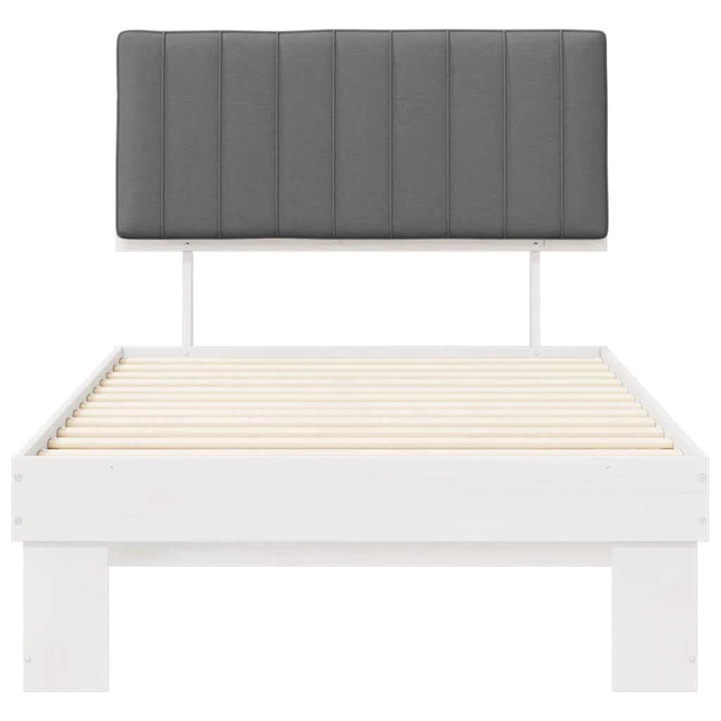 Letto con Testiera Rivestita Grigio chiaro 100 x 200 cm 877513