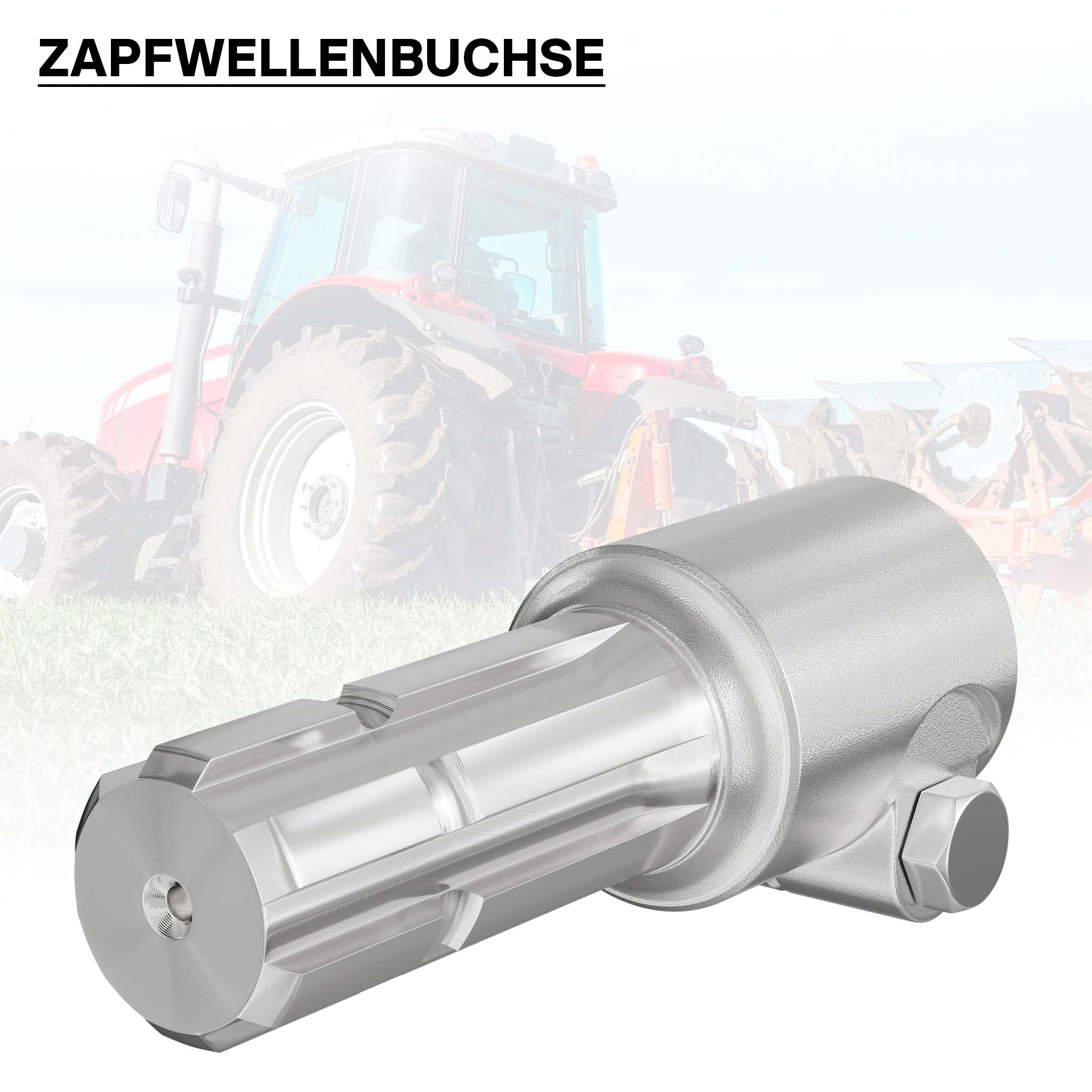 Boccola albero cardanico 175 mm Attacco albero scanalato 1 3/8" 21D Albero uscita 1 3/4" 6D Trattore