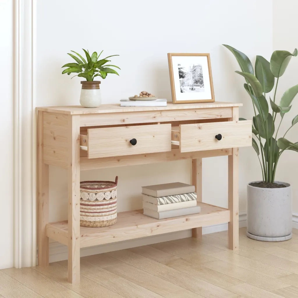 Tavolo Consolle | Tavolo d'Ingresso 100x35x75 cm in Legno Massello di Pino