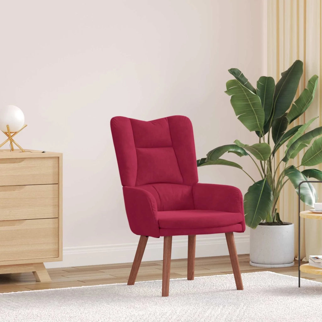 Divano Sedia-Poltrona Rosso Vino 63 x 67 x 94 cm Velluto 107010