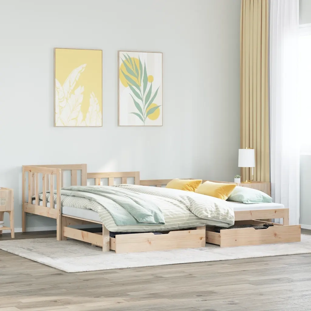 Divano Letto Estraibile con Cassetti senza Materasso-Sofa Letto-Daybed 90x190 cm 364727