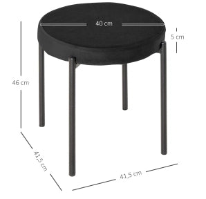 Set di 4 sgabelli da cucina 41.5x41.5x46 cm impilabili in metallo nero