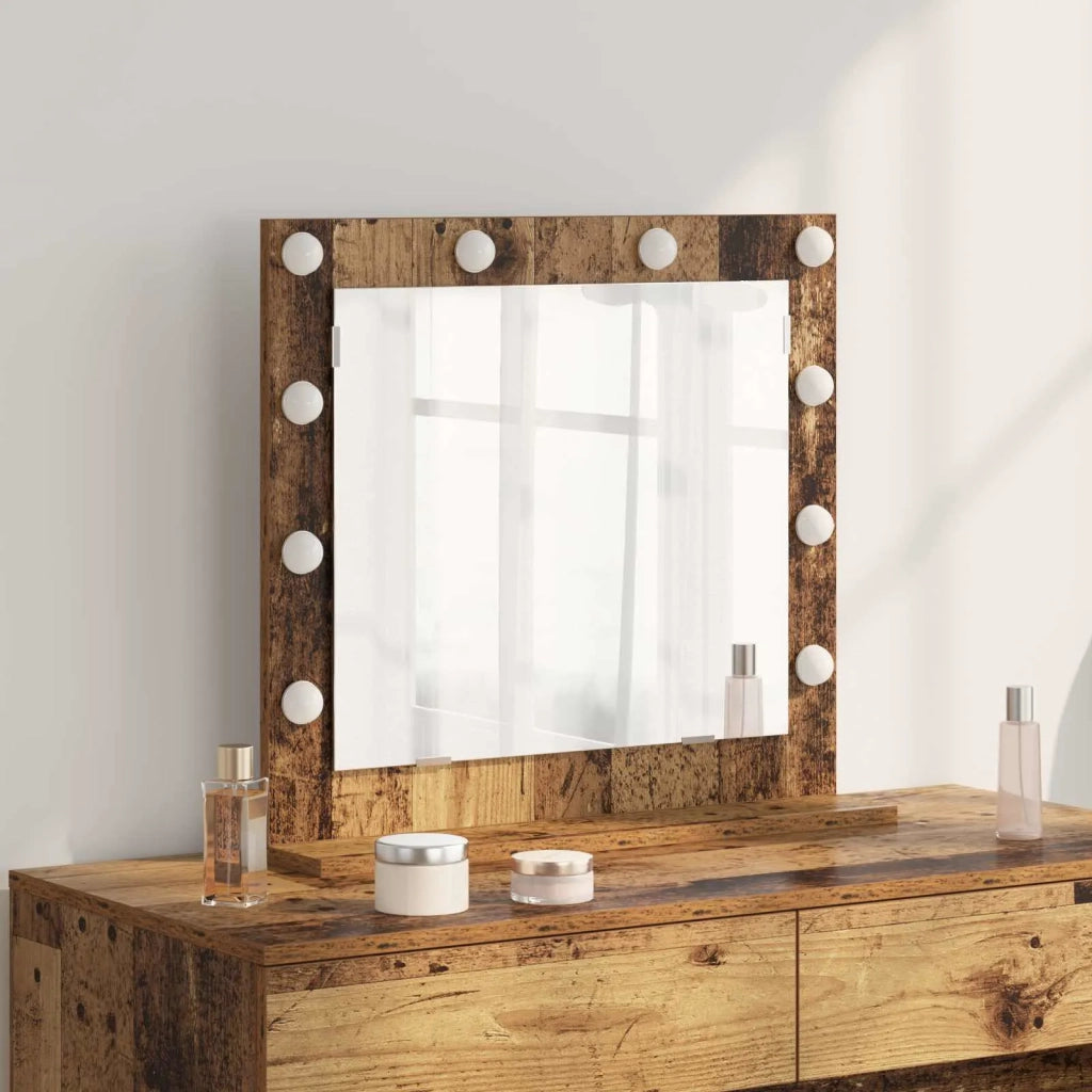 Specchio da Vanità Rettangolare Legno vecchio 60 x 55 x 18 cm 868291