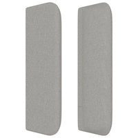 Testiera ad Orecchio Grigio Chiaro 103x16x78/88 cm in Tessuto