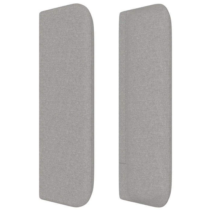 Testiera ad Orecchio Grigio Chiaro 103x16x78/88 cm in Tessuto