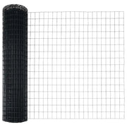 Recinzione da Giardino | Recinzione Euro Grigio 1 x 25 m Ferro rivestito in PVC