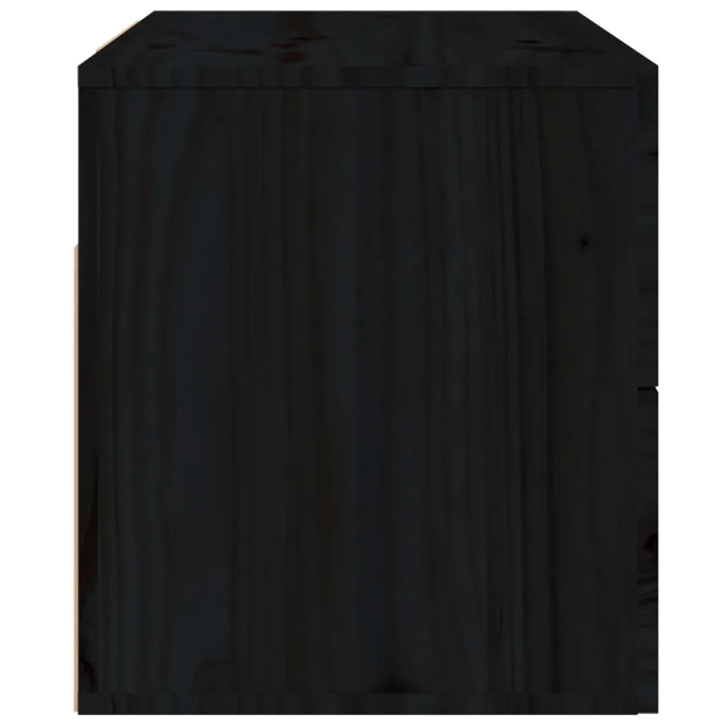 Comodino a Muro Nero 50x36x40 cm 820984