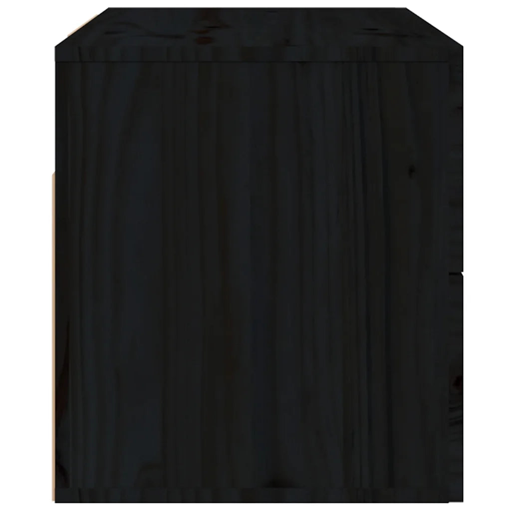 Comodino a Muro Nero 50x36x40 cm 820984