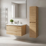 Colonna bagno sospesa mod. LOFT cm. 130  - Rovere Naturale