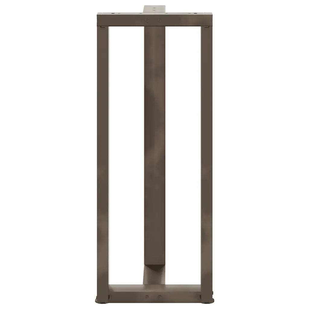Gambe per tavolo da bar a forma di T 2 pz | Piede del tavolo nere 40x35x(100-101) cm in acciaio