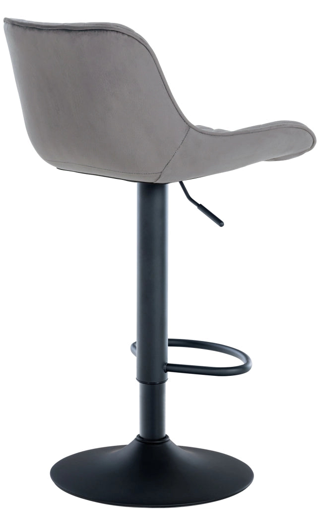 Sgabello da bar Minosa grigio scuro,Velluto