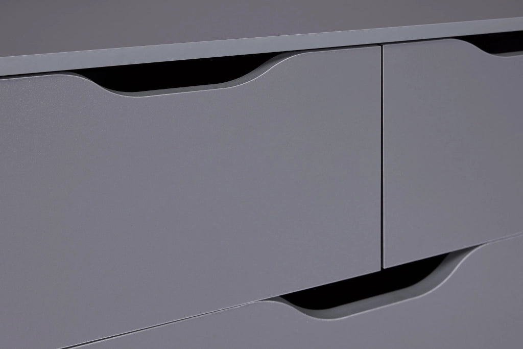 CASSETTIERA COMO' SILENZIA 5 CASSETTI 81,5x40x112,5 CM LAMINATO GRIGIO TITANIO