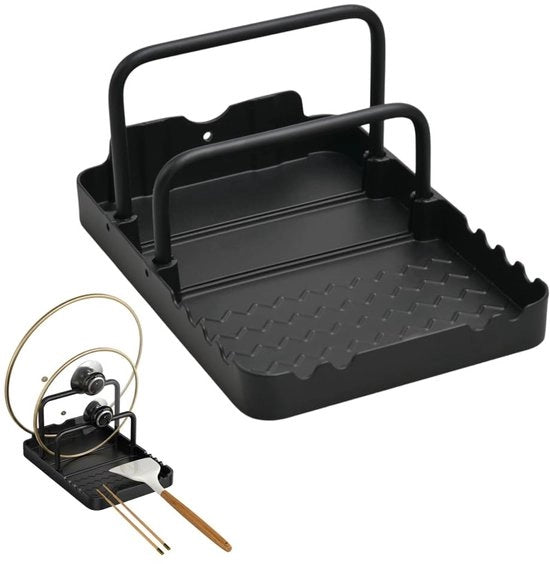 Supporto Antiscivolo per Pentole - Organizzatore per Pentole - Accessori Cucina - Struttura a Doppia Lamina - Lega di Alluminio e Magnesio