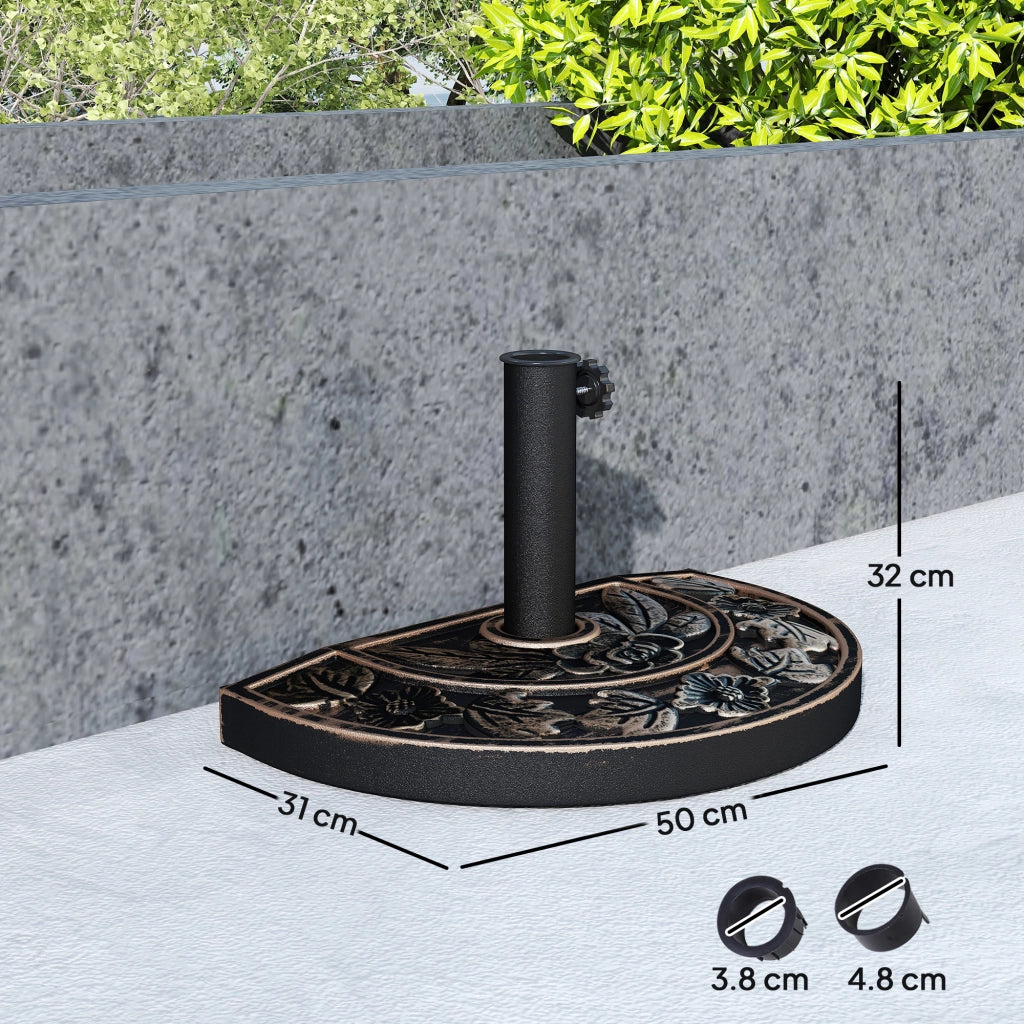 Supporto Parasol Semicircolare ¨C Zephmum ¨C Bronce 50x31x32 cm