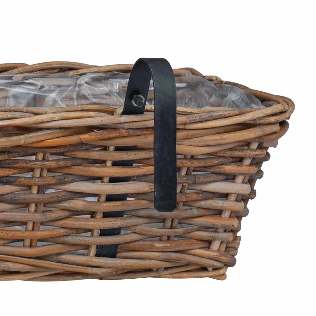 Cestino Appendibile per Piante 2 pcs Marrone 48 x 22 x 15 cm