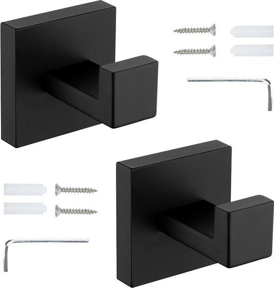 Haken da Parete in Acciaio Inossidabile per Bagno e Cucina - Set da 2 Pezzi