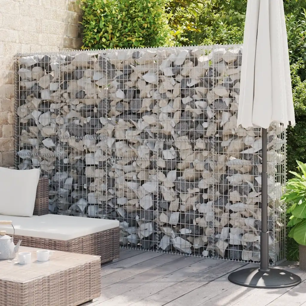 Gabbione in Acciaio Zincato Coperto 300x30x200 cm