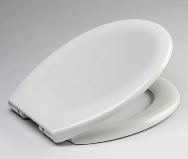 Sedile WC in plastica bianca con abbassamento automatico e meccanismo di sgancio rapido 19_0000677