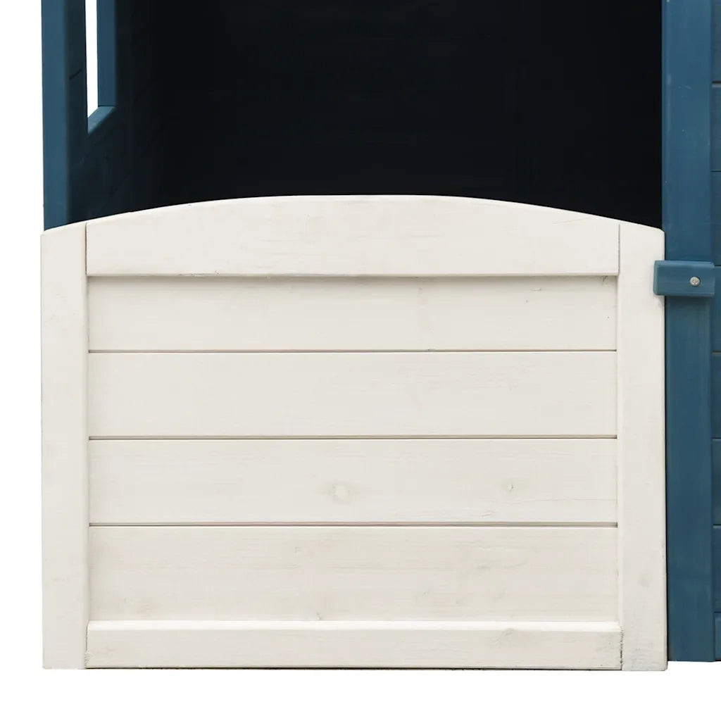 Casetta con Porta Chiudibile e Vasi Fiori Legno Massello Abete 93688