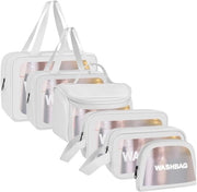 Tas per il bagno, organizzatore per il bagno portatile, contenitore per il trucco con chiusura a righello e grande capacità per uomo e donna