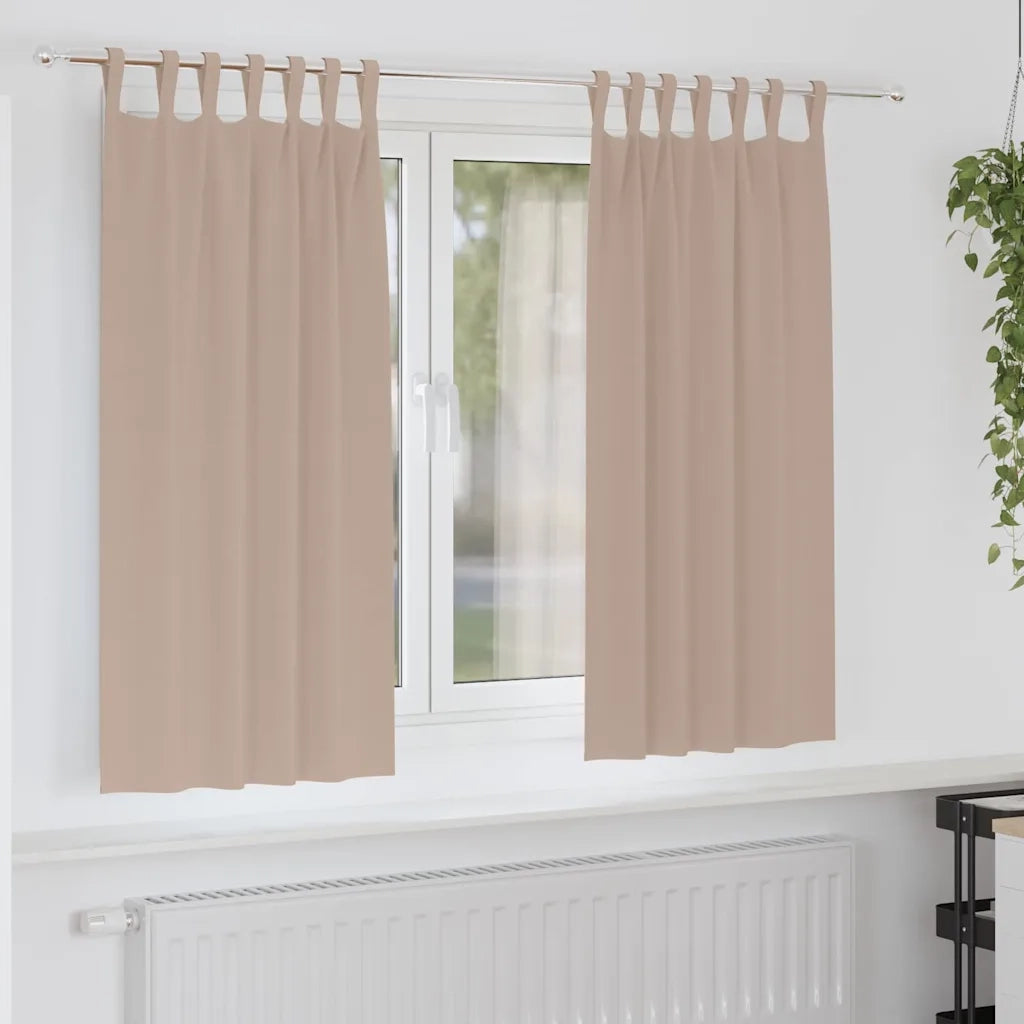 Tende Oscuranti | Tende Blackout con Anelli 2 pz Talpa 175 x 140 cm Poliestere
