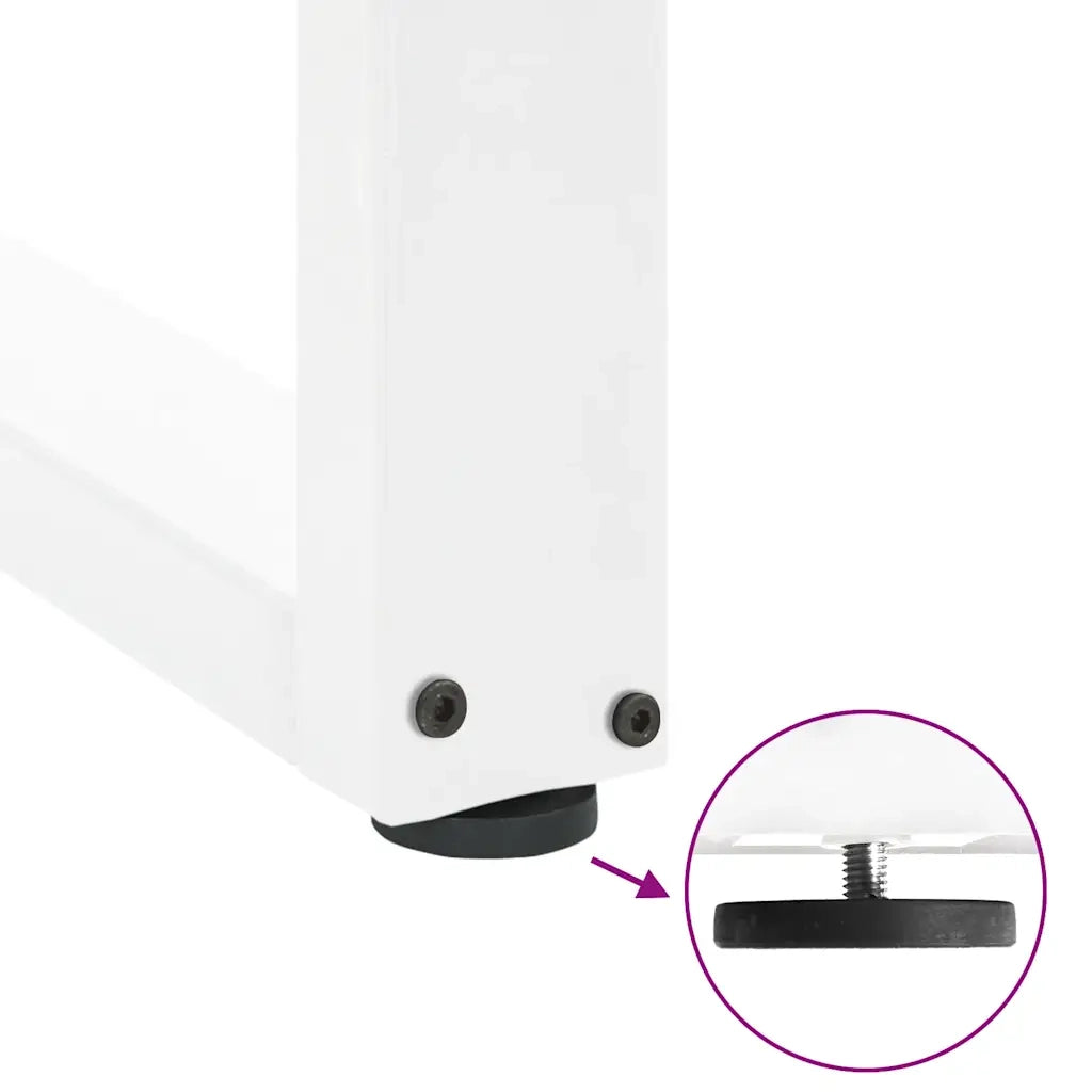 vidaXL Gambe per tavolo da bar a forma di U 2 pz bianche 40x(100-101) cm in acciaio
