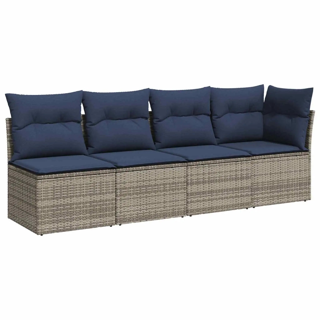 | Divano da giardino | Grigio 227 x 62 x 69 cm polyrattan 366150