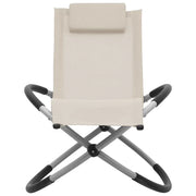 Lettino Prendisole per Bambini in Acciaio Crema 47794