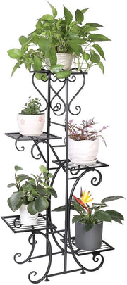 Stand per piante - 5 livelli - per interno ed esterno - 66 x 22 x 102 cm