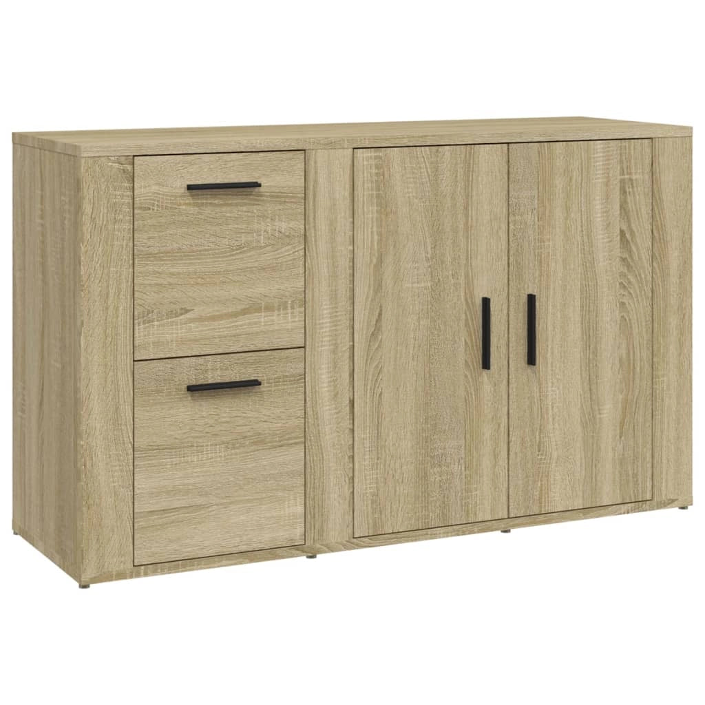 Buffet credenza cassettiera armadio mobile contenitore organizer cucina soggiorno rovere Sonoma 100 x 33 x 59,5 cm legno ingegnerizzato marrone 02_0031455